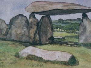 Pentre Ifan (pencil and watercolour)
